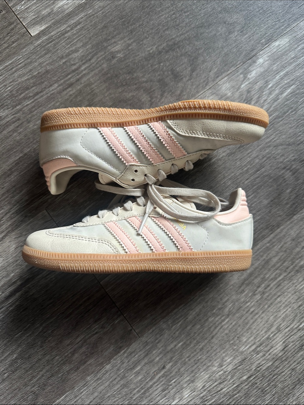 Adidas Kids *Limited Edition* Samba Cream and Pink Shoes